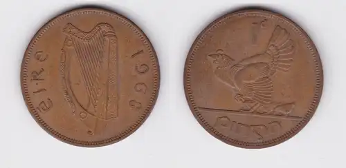 1 Pingin Bronze Münze Irland 1968 (146178)