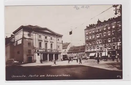 904475 Ak Chemnitz Partie am Schauspielhaus um 1930