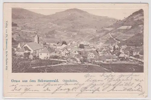 51146 AK Gruss aus dem Schwarzwald - Ottenhöfen, Totalansicht 1903