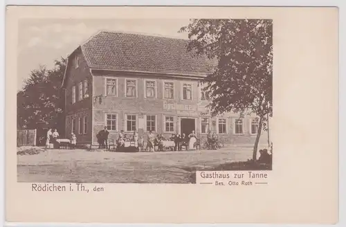 98847 Ak Rödichen in Thüringen Gasthaus zur Tanne um 1900