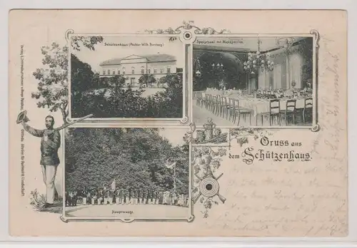 900062 Mehrbild Ak Gruß aus dem Schützenhaus Kölleda 1900