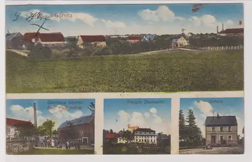 900507 Mehrbild Ak Gruß aus Görnitz Gasthaus, Freigut usw. 1914
