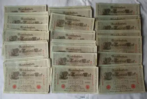 Sammlung 100x  1000 Reichsmark Banknoten 21.4.1910 Rosenberg 45 (116016)