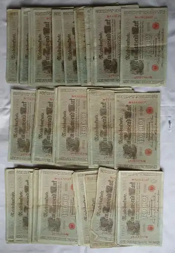 Sammlung 100x  1000 Reichsmark Banknoten 21.4.1910 Rosenberg 45 (112006)