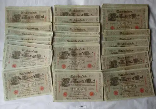 Sammlung 100x  1000 Reichsmark Banknoten 21.4.1910 Rosenberg 45 (111857)