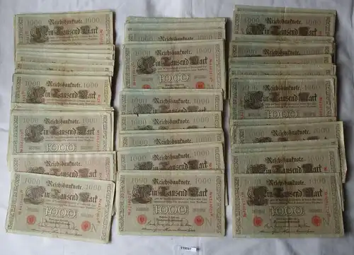Sammlung 100x  1000 Reichsmark Banknoten 21.4.1910 Rosenberg 45 (119597)