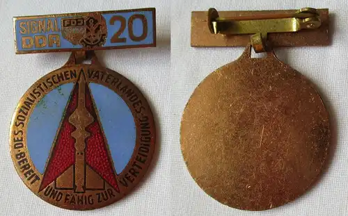 DDR Abzeichen FDJ GST Medaille "Signal DDR 20" (131538)