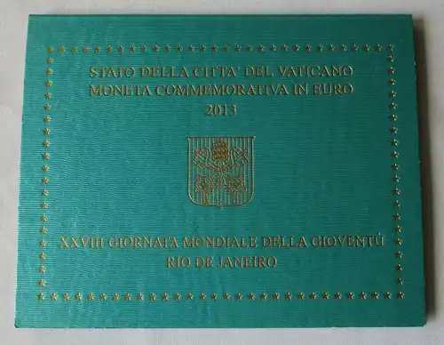 Vatikan 2 Euro 2013 Weltjugendtag Rio de Janeiro Blister/Folder Stgl. (158053)