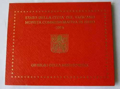 Vatikan 2 Euro 2016 Hl. Jahr der Barmherzigkeit Blister/Folder Stgl.(158169)