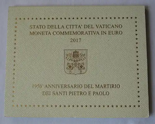 Vatikan 2 Euro 2017 Petrus und Paulus Blister/Folder Stgl.(158762)
