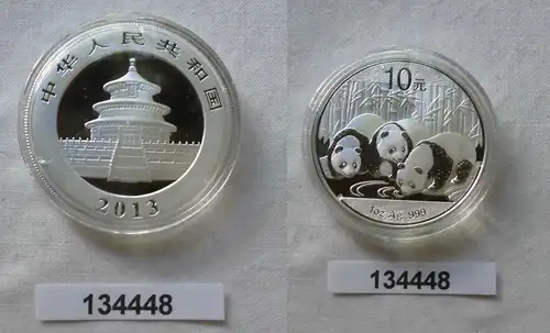 10 Yuan Silber Münze China Panda 1 Unze Feinsilber 2013 Stgl. (134448)