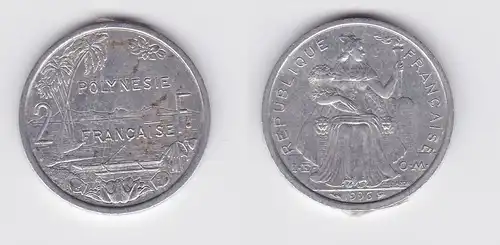 2 Franc Aluminium Münze Französisch Polynesien 1996 (119788)