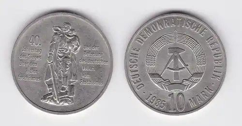 DDR Gedenk Münze 10 Mark 40.Jahre Kriegsende 1985 (100359)