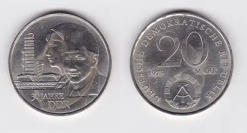 DDR Gedenk Münze 20 Mark 30.Jahrestag der DDR 1979 (121324)