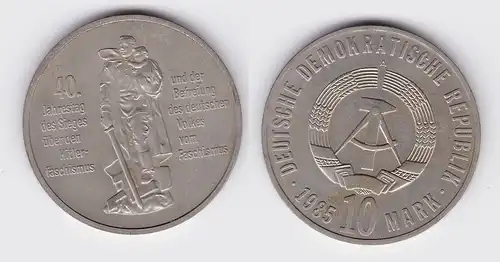 DDR Gedenk Münze 10 Mark 40 Jahre Kriegsende 1985 (122731)