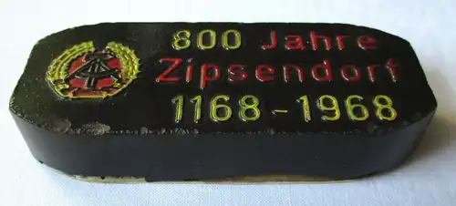 DDR Sammler Brikett 800 Jahre Zipsendorf 1168 - 1968, Kulturhalle (100275)
