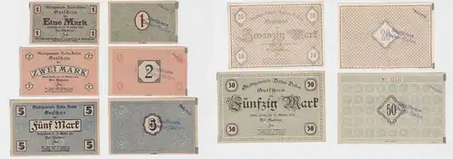 1 - 50 Mark Banknoten Notgeld Stadt Baden Baden 22.10.1918 (135946)
