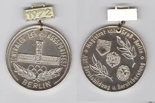 DDR Medaille Zentrales Lehrlingssportfest Berlin 1972 Stufe Gold (120006)