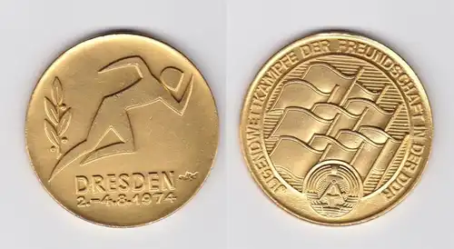 DDR Medaille Jugendwettkämpfe der Freundschaft Dresden 1974 Stufe Gold (120413)
