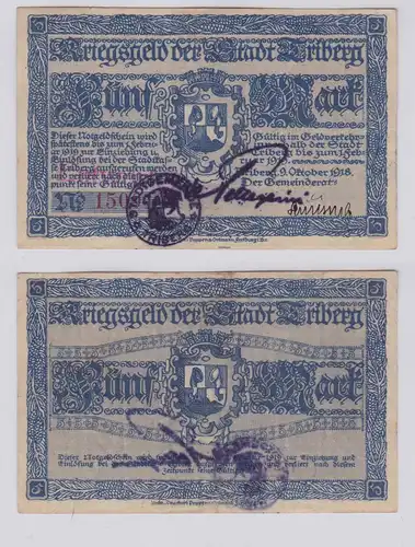 5 Mark Banknote Notgeld Stadt Triberg 9.10.1918 (126253)