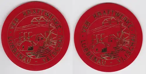DDR Kunststoff Medaille Plakette VEB Kraftwerke Lübbenau-Vetschau (144903)