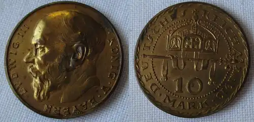 10 Mark Deutsches Reich 1913 Ludwig III Bayern PROBE Karl Goetz (155737)