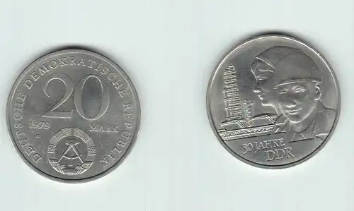 DDR Gedenk Münze 20 Mark 30.Jahrestag der DDR 1979 (144816)