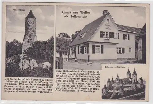 99227 Mehrbild Ak Gruß aus Weiler ob Helfenstein Restaurant usw. 1927