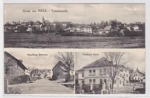 94873 Mehrbild Ak Gruß aus Hals Handlung Zwerenz, Gasthaus Moisl um 1940