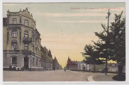 58584 Ak Meerane in Sachsen Ziegel- & Carl Schieferstraße 1913