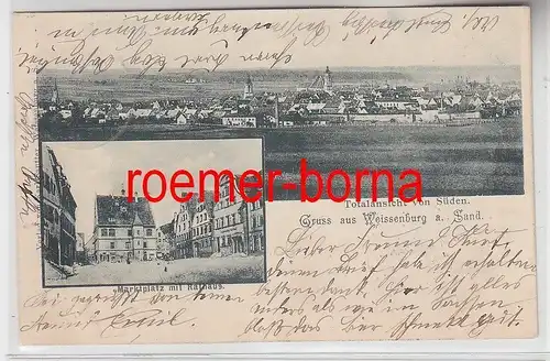 77980 Mehrbild Ak Weissenburg a.S. Marktplatz m.Rathaus / Ansicht vom Süden 1901