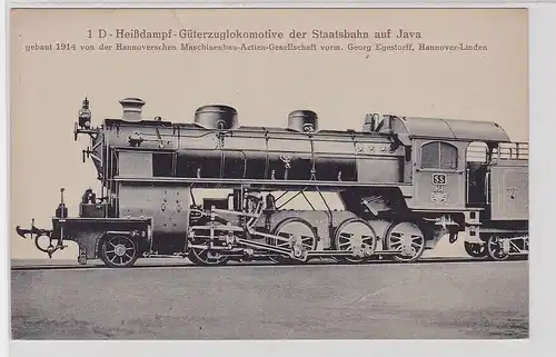 67834 Ak Heissdampf Güterzuglokomotive der Staatsbahn auf Java Hanomag 1914