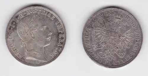 1 Gulden Silber Münze Österreich 1863 A vz (155343)