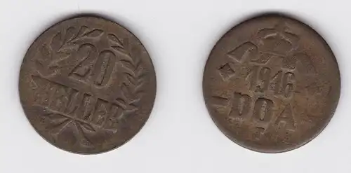 20 Heller Messing Münze Deutsch Ostafrika DOA 1916 J.727 b  (155880)