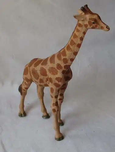 Lineol Elastolin Masse Figur Giraffe stehend um 1930 ca. 13 x 17,5 cm (126185)