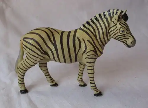 Lineol Elastolin Masse Figur Zebra stehend um 1930 ca. 12 x 9 cm (113591)