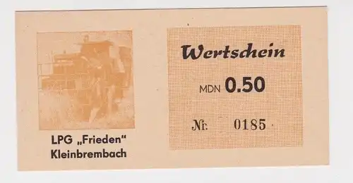 0,50 Mark Wertschein DDR für LPG Geld LPG "Frieden" Kleinbrembach (165717)