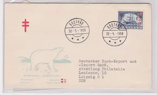 906608 Ersttagsbrief FDC First Day of Issue Grönland 1958 Kampf gg. Tuberkulose