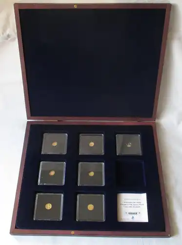 7 WELTWUNDER DER ANTIKE 7x Goldmünze 585 Gold 0,5g komplett Zertifikat (103066)
