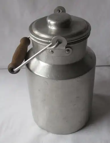 Antike 2 L Milchkanne Aluminium Milchkännchen Milchbehälter Vintage (156935)