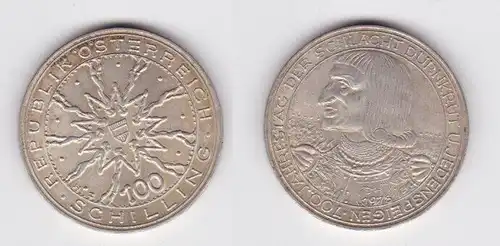 100 Schilling Silber Münze Österreich 1978 100 Jahre Schlacht Dürnkrut (152470)