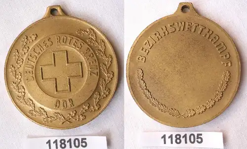 seltene DDR Medaille DRK Bezirkswettkampf in Gold (118105)