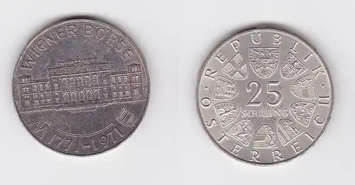 25 Schilling Silber Münze Österreich 1971 Wiener Börse 1771-1971 (141590)