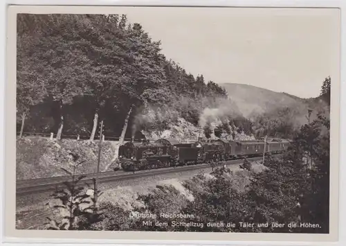 96830 Ak Deutsche Reichsbahn, mit dem Schnellzug durch Täler und über Höhen 1935