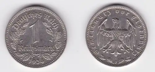 1 Mark Nickel Münze III.Reich 1934 J Jäger Nr. 354 f.vz (116794)