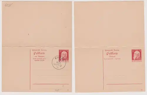 900141 Antwort Ganzsachen Postkarte Bayern 10 Pfennig 1911