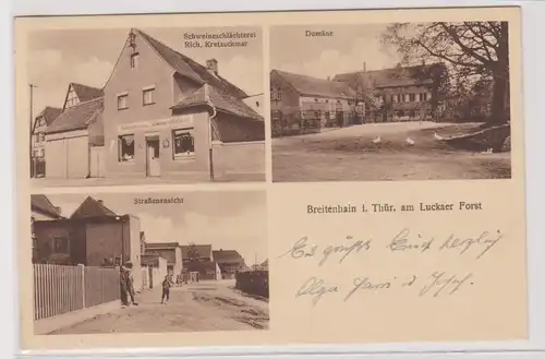 901069 Mehrbild Ak Breitenhain in Thür. am Luckaer Forst Schweineschlächterei