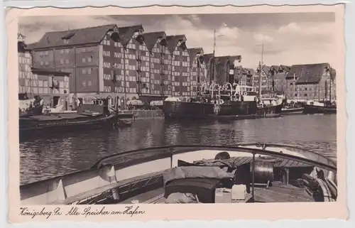 901146 Ak Königsberg in Pr. alte Speicher am Hafen 1938