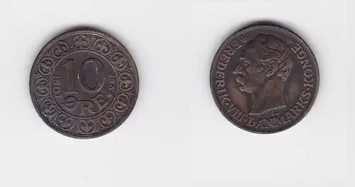 10 Öre Silber Münze Dänemark 1907 (133279)
