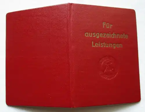 DDR Urkunde Medaille Für ausgezeichnete Leistungen 1963 Döbeln (108118)